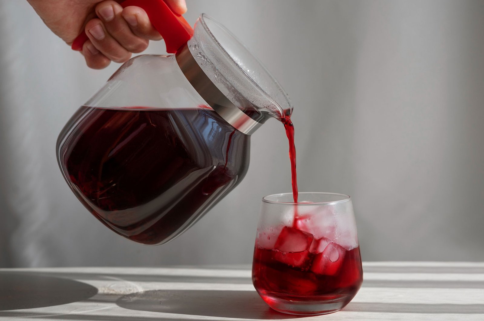 Hibiscus and strawberry water