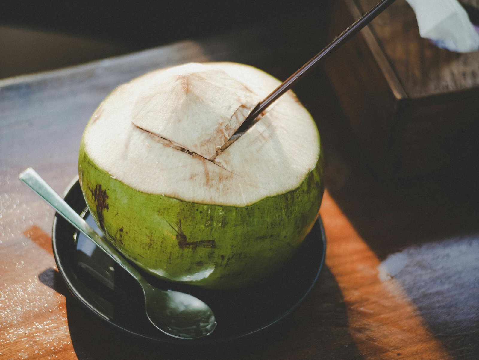 Fresh coconut water served cold on Sayulita beach