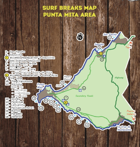 Punta Mita Surf Map Best Tides To Surf In The Sayulita And Punta De Mita Area? | Wildmex Surf