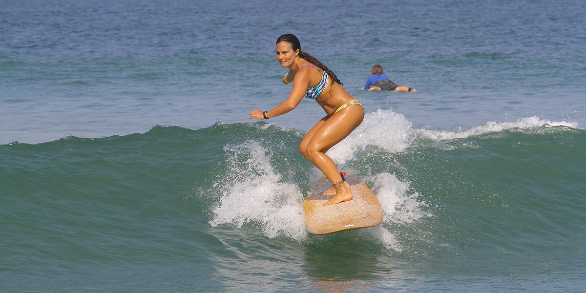 Surfing a Longboard