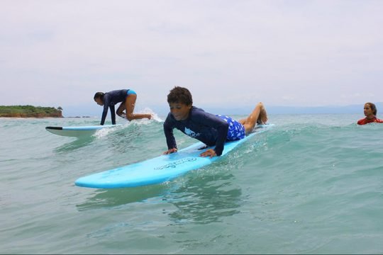 Learning to surf in Mexico with your family