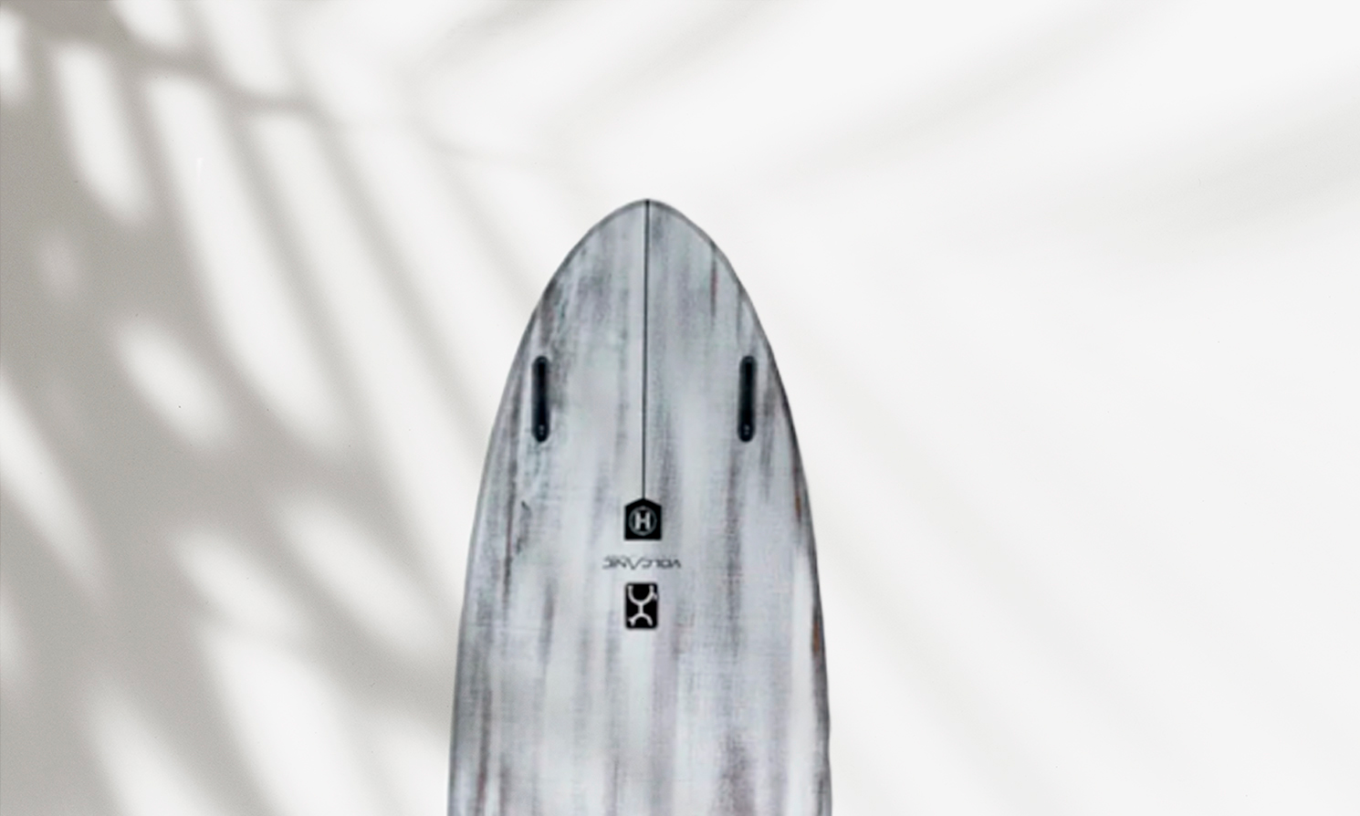 Surfboard with Pin Tail Shape Surfboard with pin tail, built for big waves