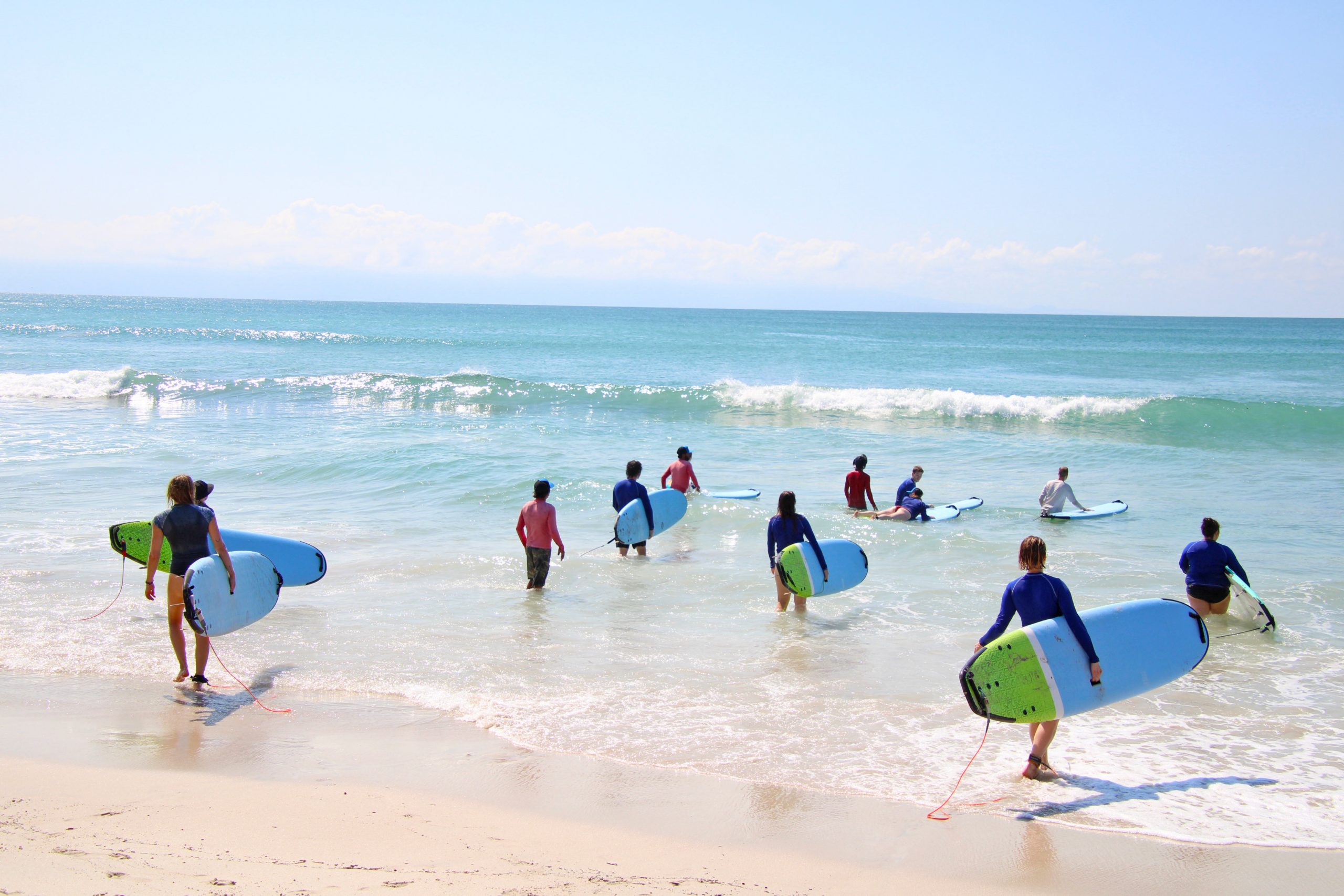 En La Lancha, las olas son suaves, largas y predecibles