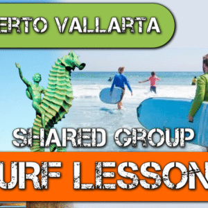 Join our shared group Puerto Vallarta surf lessons for 3+ people at La Lancha, Punta Mita. Experience Puerto Vallarta surfing with expert instructors, warm water, and fun waves.