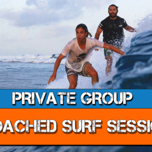 Coached surf session private group Punta Mita