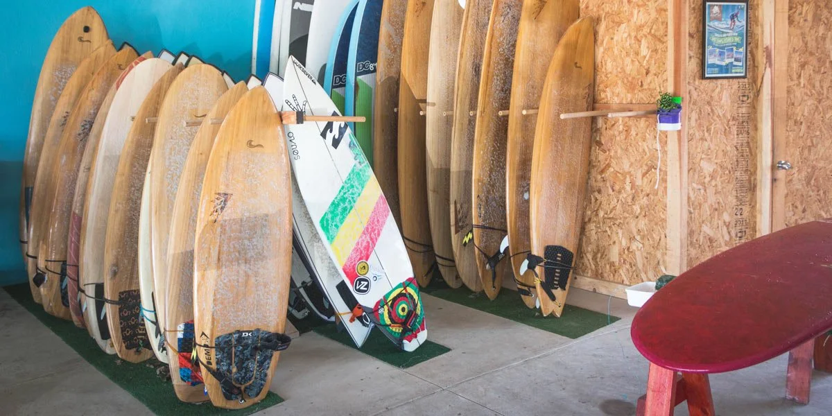 Wide selection of surfboards at Wildmex
