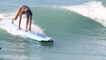 Professional surf lessons in San Pancho Mexico at El Atracadero beach with WildMex instructors.