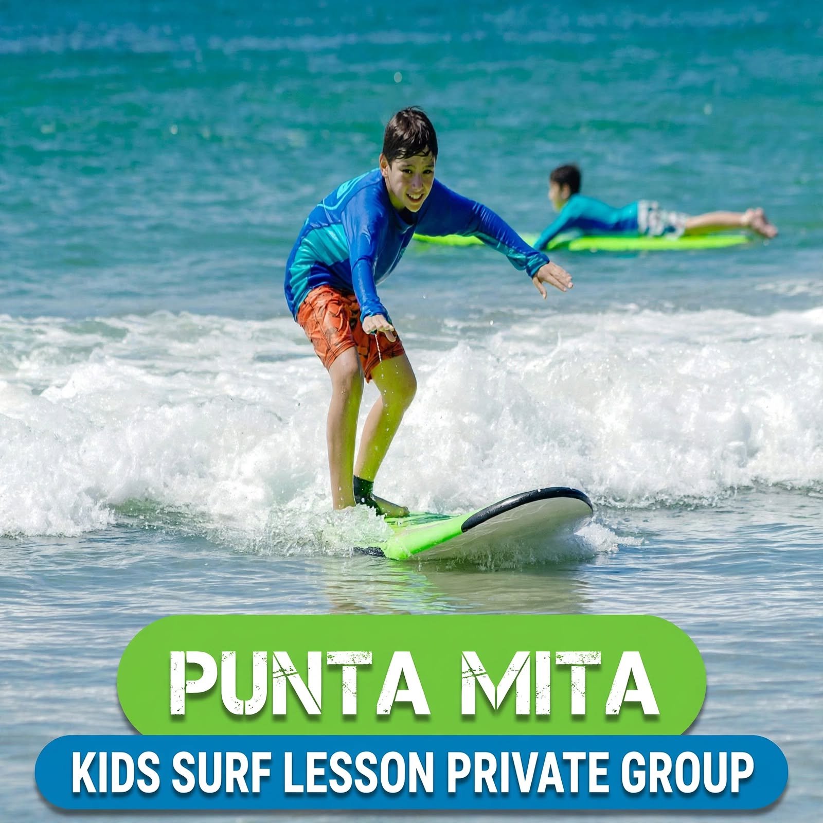 Kids Surf Lessons – Private Group – Punta Mita / La Lancha